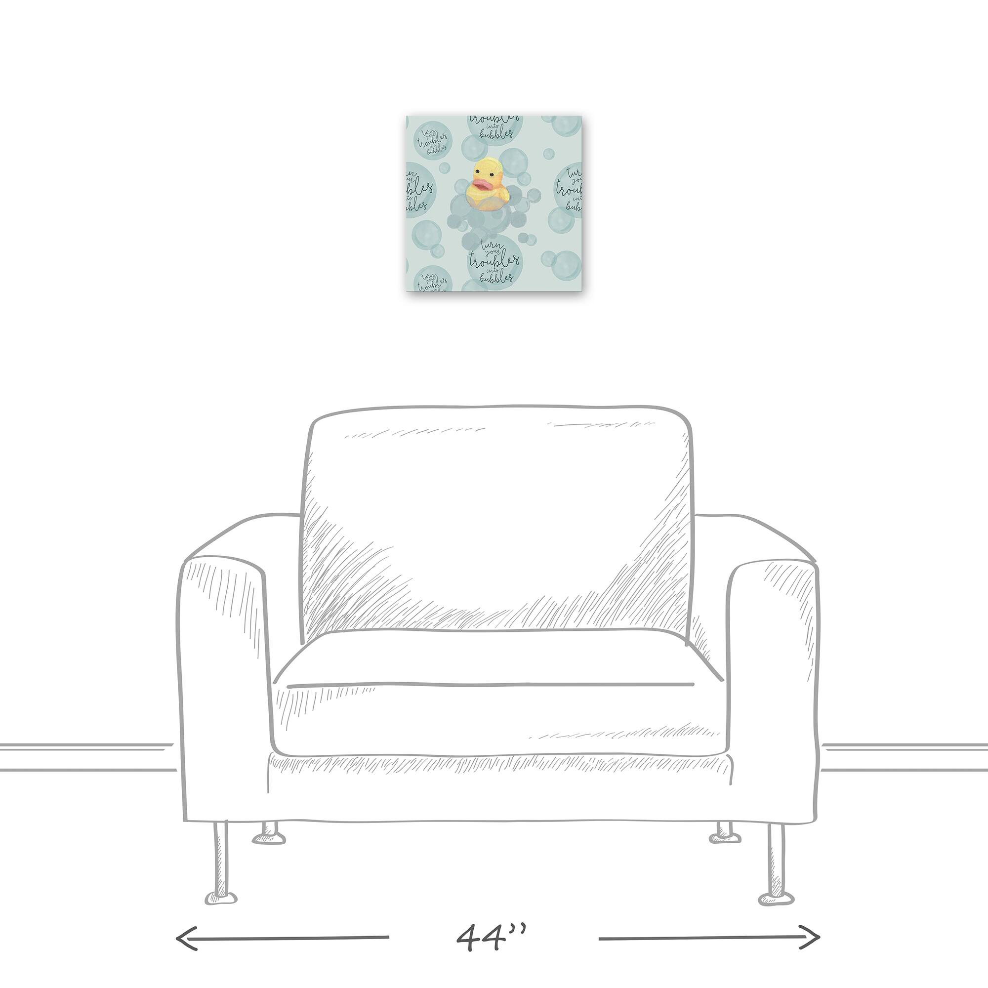 Turn Your Troubles Into Bubbles With Ducky Canvas Wall Art